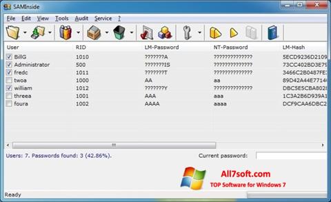 Screenshot SAMInside per Windows 7