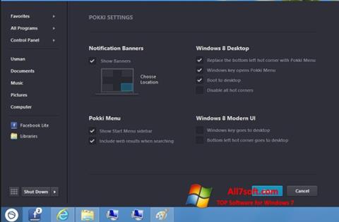 Screenshot Pokki per Windows 7