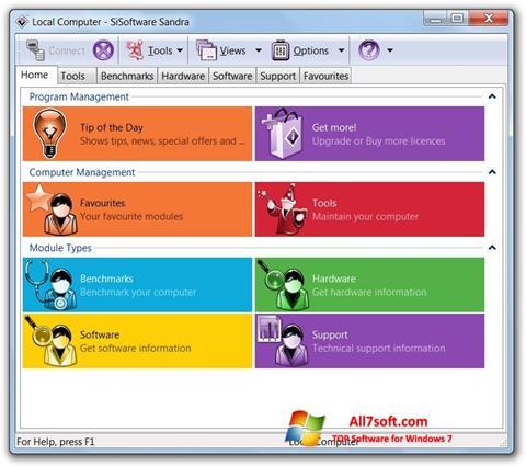 Screenshot SiSoftware Sandra per Windows 7