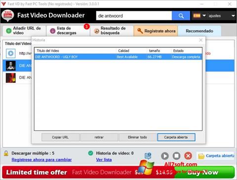 Screenshot Fast Video Downloader per Windows 7