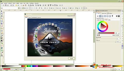 Screenshot Inkscape per Windows 7