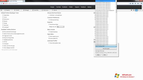 Screenshot Cyberfox per Windows 7