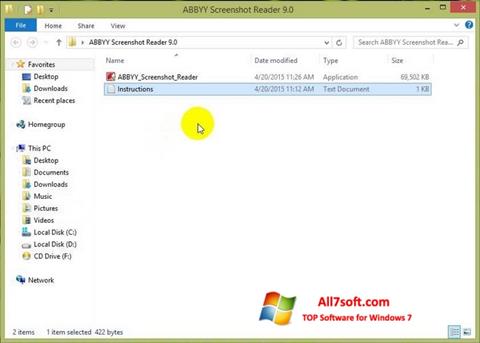 Screenshot ABBYY Screenshot Reader per Windows 7