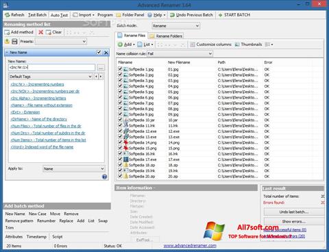 Screenshot ReNamer per Windows 7