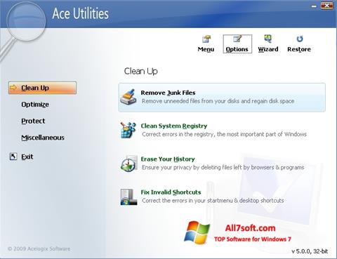 Screenshot Ace Utilities per Windows 7