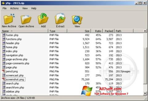 Screenshot jZip per Windows 7