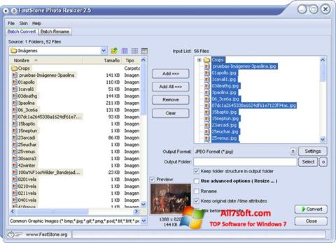 Screenshot FastStone Photo Resizer per Windows 7