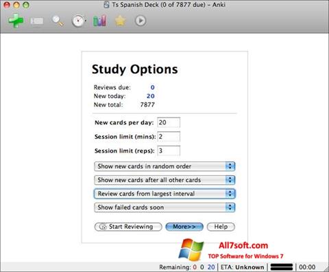 Screenshot Anki per Windows 7
