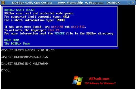 Screenshot DOSBox per Windows 7