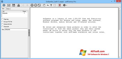 Screenshot pdfFactory Pro per Windows 7