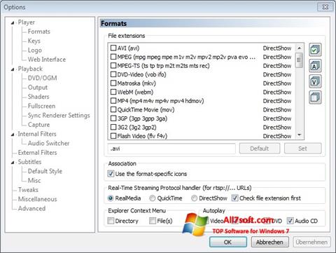 Screenshot Combined Community Codec Pack per Windows 7