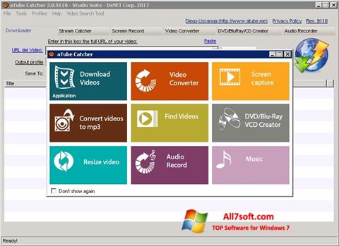 Screenshot aTube Catcher per Windows 7