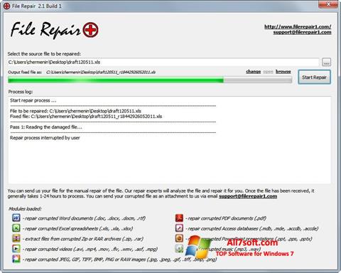 Screenshot File Repair per Windows 7