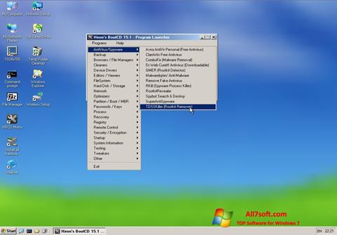 Screenshot Hirens Boot CD per Windows 7