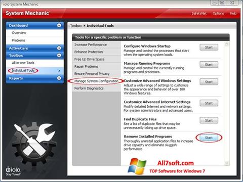 Screenshot System Mechanic per Windows 7
