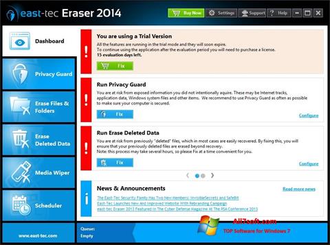 Screenshot East Tec Eraser per Windows 7