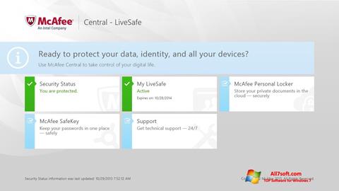 Screenshot McAfee LiveSafe per Windows 7