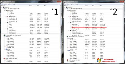 Screenshot Open Hardware Monitor per Windows 7
