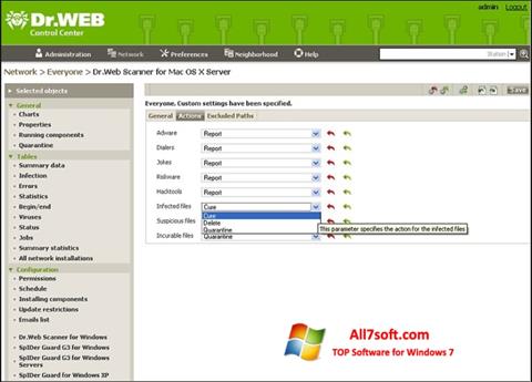 Screenshot Dr.Web Antivirus per Windows 7