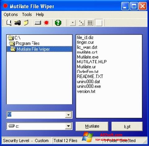 Screenshot Free File Wiper per Windows 7