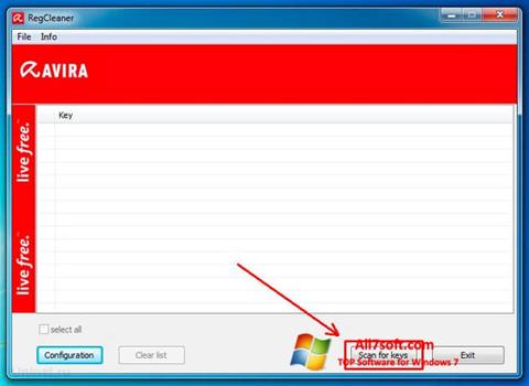 Screenshot Avira Registry Cleaner per Windows 7
