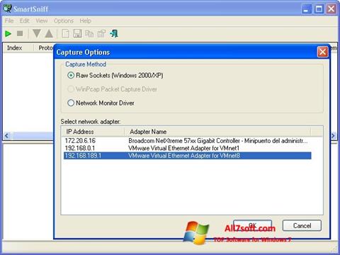 Screenshot SmartSniff per Windows 7