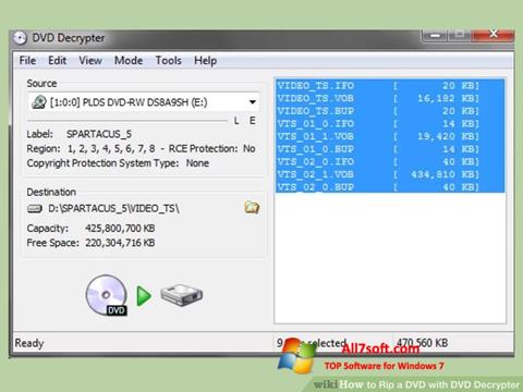 Screenshot DVD Decrypter per Windows 7