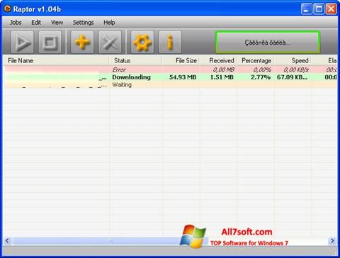 Screenshot Raptor per Windows 7