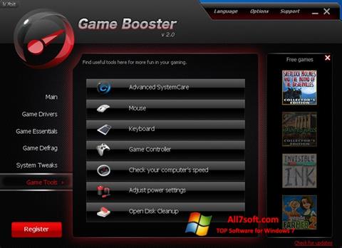 Screenshot Game Booster per Windows 7