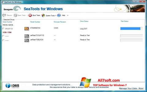 Screenshot Seagate SeaTools per Windows 7