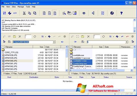 Screenshot Core FTP per Windows 7