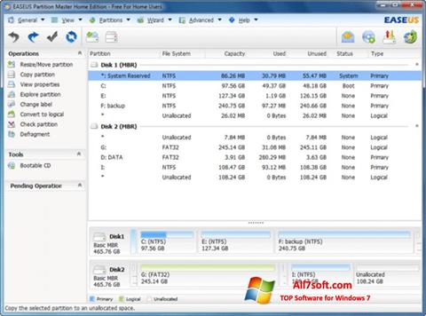 Screenshot EASEUS Partition Master per Windows 7