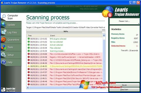 Screenshot Trojan Remover per Windows 7