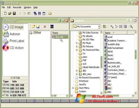 Screenshot DeepBurner per Windows 7