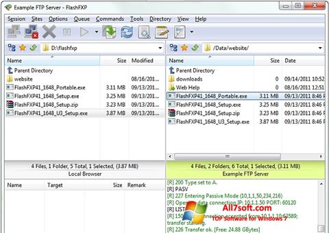 Screenshot FlashFXP per Windows 7