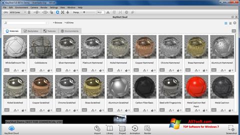 Screenshot KeyShot per Windows 7