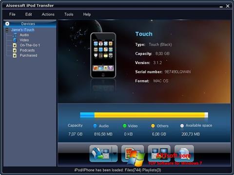 Screenshot iPhone PC Suite per Windows 7