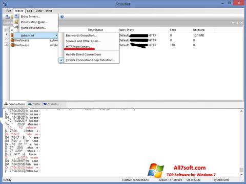 Screenshot Proxifier per Windows 7