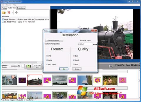 Screenshot Bolide Slideshow Creator per Windows 7