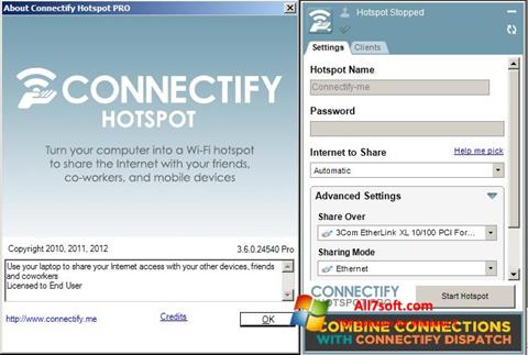 Screenshot Connectify Hotspot PRO per Windows 7
