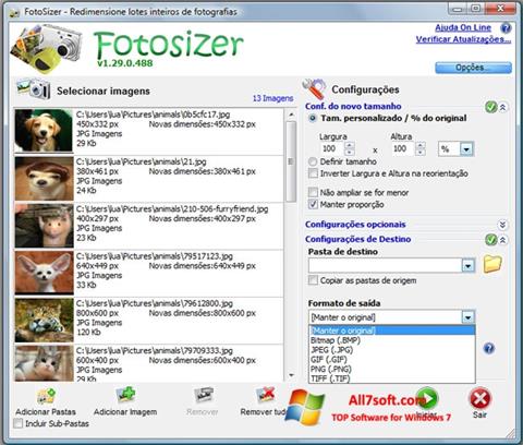 Screenshot Fotosizer per Windows 7