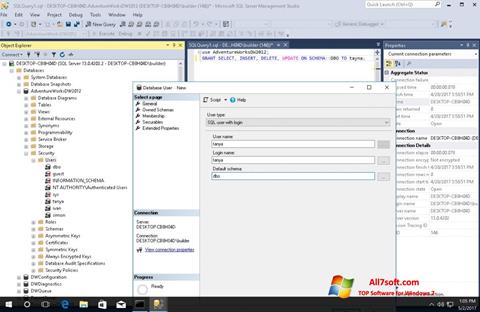 Screenshot Microsoft SQL Server per Windows 7