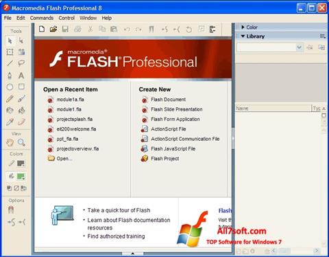 Screenshot Macromedia Flash Player per Windows 7