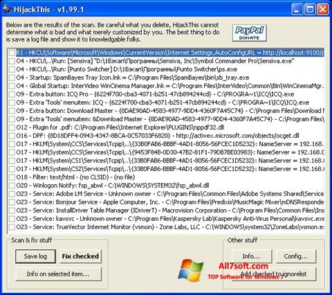 Screenshot HijackThis per Windows 7