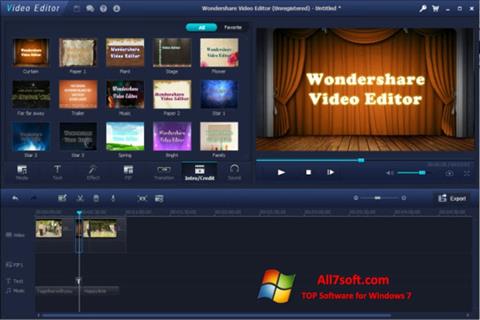Screenshot Wondershare Video Editor per Windows 7