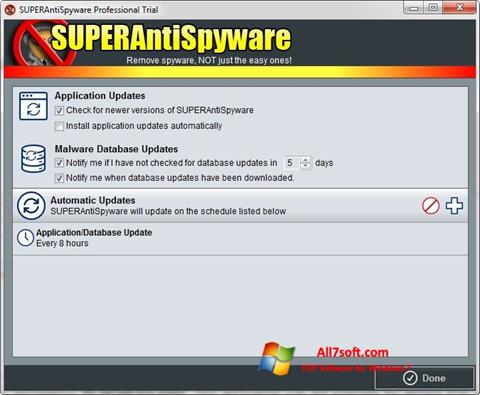 Screenshot SUPERAntiSpyware per Windows 7