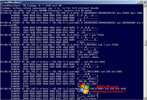 Screenshot TCPDUMP per Windows 7