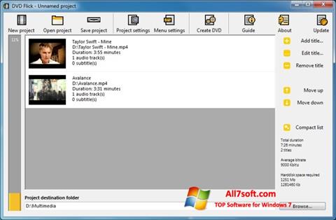 Screenshot DVD Flick per Windows 7