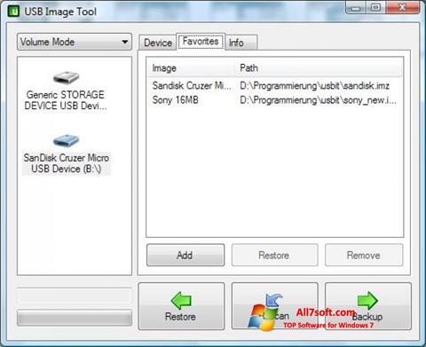Screenshot USB Image Tool per Windows 7