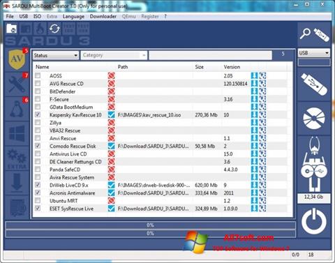 Screenshot SARDU per Windows 7
